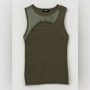 DKNY Khaki Green Women's Tank Top